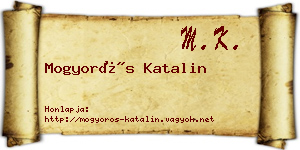 Mogyorós Katalin névjegykártya