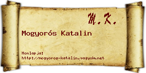 Mogyorós Katalin névjegykártya