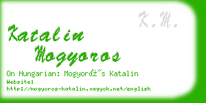 katalin mogyoros business card